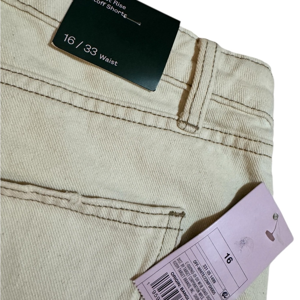 Wild Fable Off-White Button-Fly Jean Shorts - Picture 6 of 6
